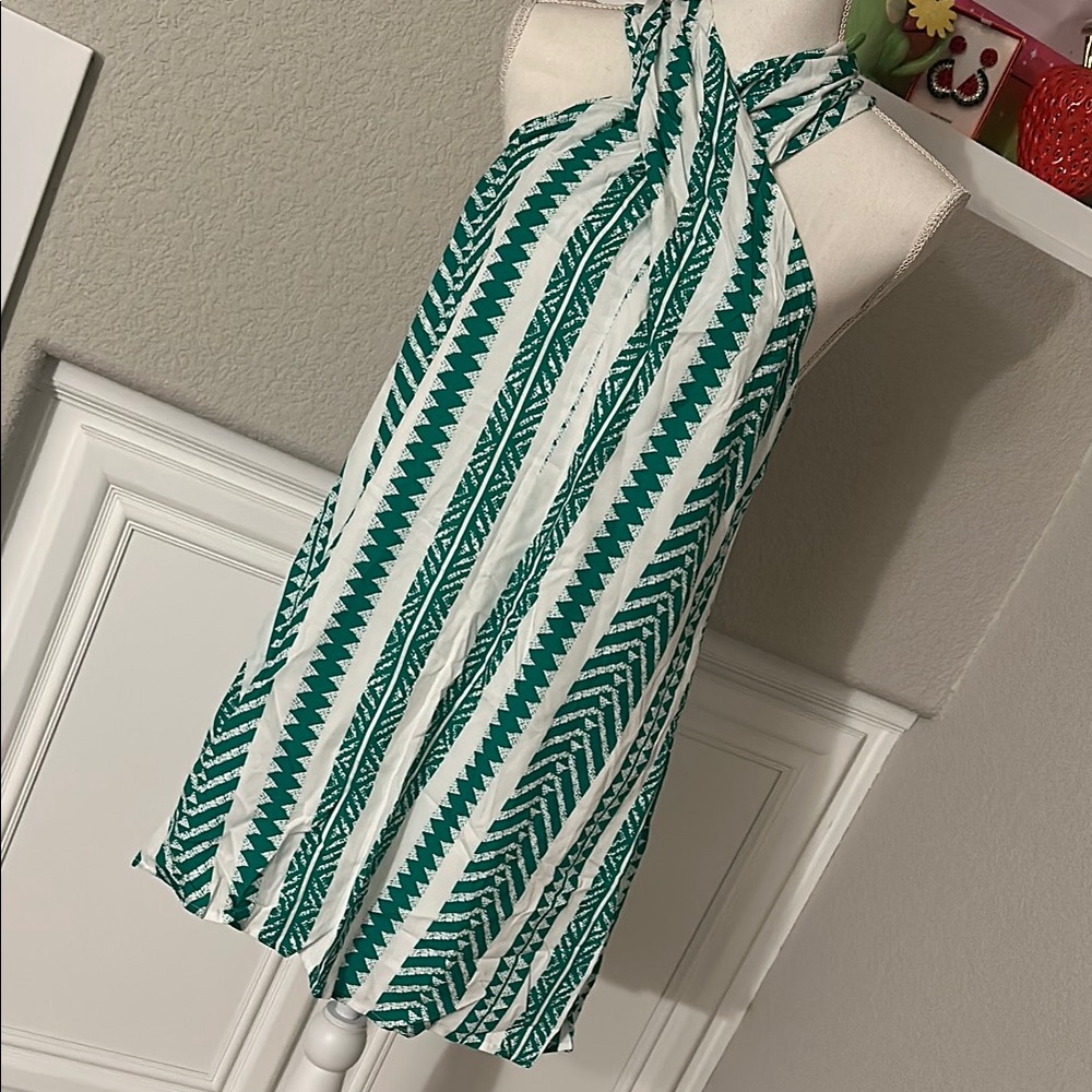 Cupshe Striped Crossover Halterneck Mini Dress NWT - Picture 4 of 13